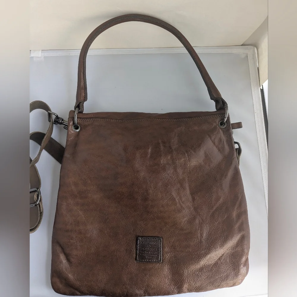 Campomaggi Brown Leather Bag Crossbody Messenger Hobo